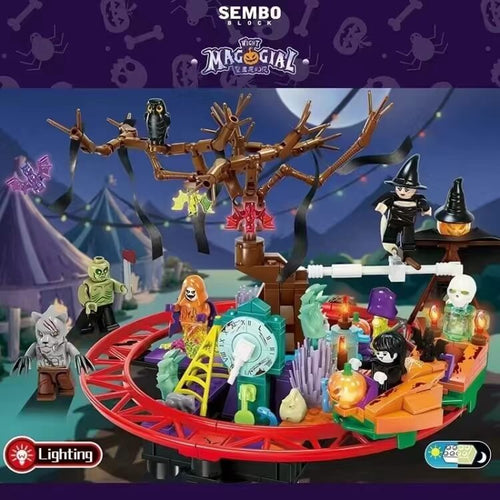 Afobrick SEMBO 605022 Tricky Magic Night: Train Paradise