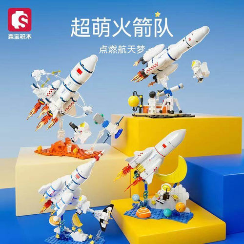 Afobrick Sembo Cute Rocket Model 4 In 1