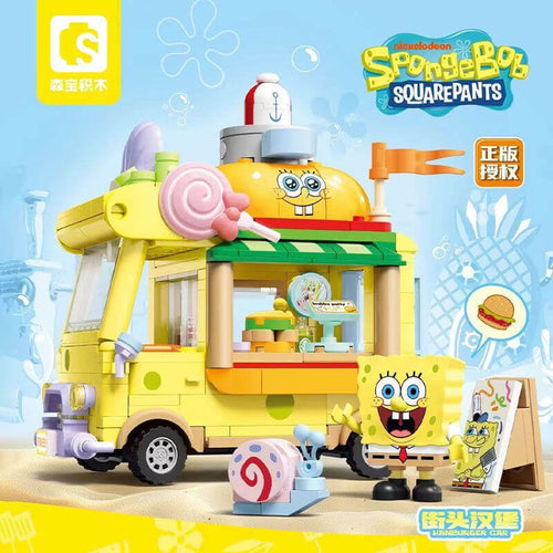 Afobrick Sembo SpongeBob Ice Cream Burger Truck