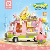 Afobrick Sembo SpongeBob Ice Cream Burger Truck, view 2
