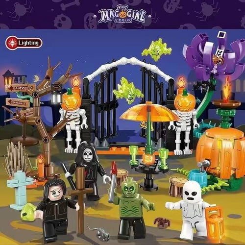 Afobrick SEMBO Tricky Magic Night: Halloween Decorations 4 Sets