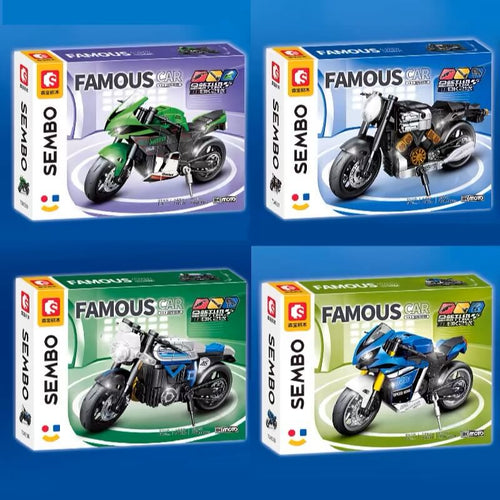 Afobrick Sembo World Famous Motorcycle 714536-714539