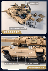 Afobrick Sluban M1A2 Abrams Main Battle  Tank, view 3