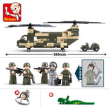 Afobrick SLUBAN Military Air Force Transport Helicopte, view 3