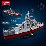 Afobrick SLUBAN Military Battleship Bismarck 1/350, view 4
