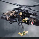 Afobrick Sluban Military Black Hawk Helicopter 692PCS, view 5