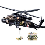 Afobrick Sluban Military Black Hawk Helicopter 692PCS, view 6