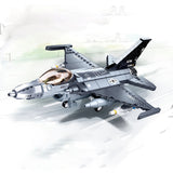 Afobrick Sluban Military F-16C Falcon, view 3