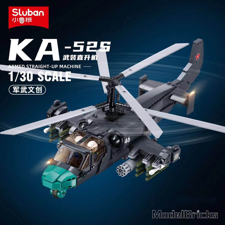 Afobrick Sluban Military KA-52S Armed Helicopter