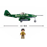 Afobrick SLUBAN WW2 Military Me-262 Jet Fighter, view 3
