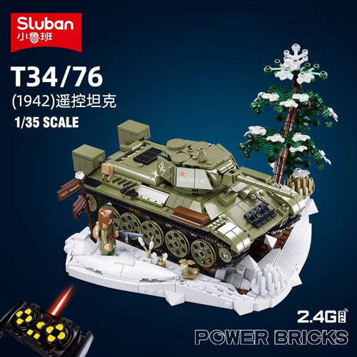 Afobrick Sluban Military T34/76 RC Tank