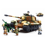 Afobrick Sluban Military The King Tiger Heavey Tank 930pcs, view 2