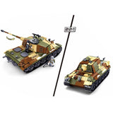 Afobrick Sluban Military The King Tiger Heavey Tank 930pcs, view 3