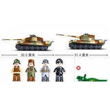 Afobrick Sluban Military The King Tiger Heavey Tank 930pcs, view 4