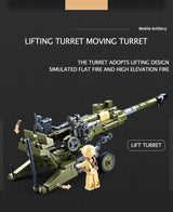 Afobrick SLUBAN Military UK M777 light howitzer, view 6