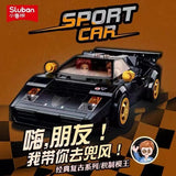 Afobrick Sluban Model Car Lamborghini countach, view 5