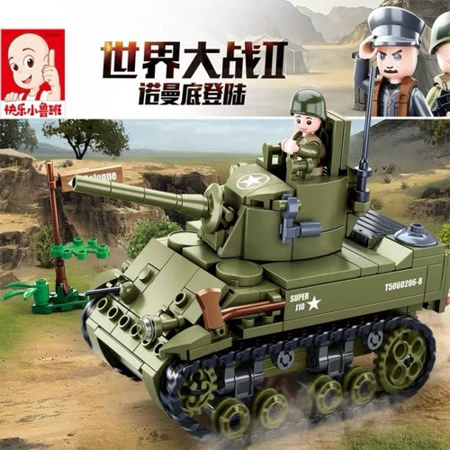 Afobrick Sluban Normandy Landing US Army M5 Stuart Tank
