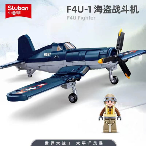 Afobrick SLUBAN WW2 F4U-1 Pirate fighter