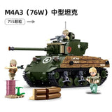 Afobrick SLUBAN WW2 M4A3 Sherman Tank, view 2