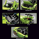 Afobrick TGL T5003 Lamborghini Huracán Evo Spyder 3558pcs, view 3