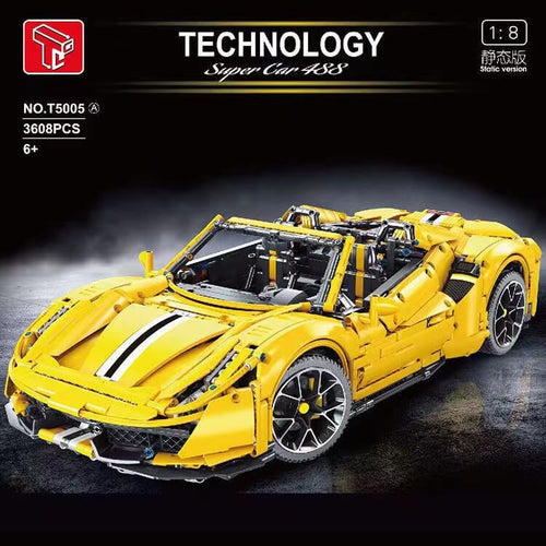 Afobrick TGL T5005A Ferrari 488 yellow
