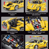 Afobrick TGL T5005A Ferrari 488 yellow, view 4