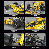 Afobrick TGL T5007 Formula One yellow 1682pcs, view 6