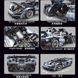 Afobrick TGL T5013A McLaren Senna Blue 3780PCS, view 5