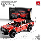 Afobrick TGL T5014 Ford F-150 Raptor Red 3249pcs, view 3