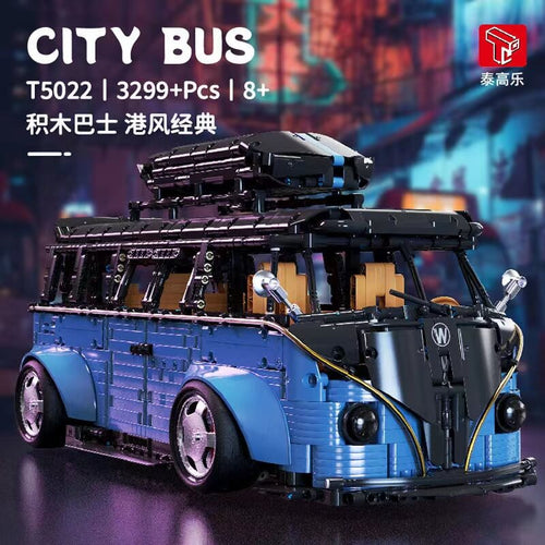 Afobrick TGL T5022A Volkswagen bus Blue 1:8 3299pcs