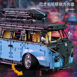 Afobrick TGL T5022A Volkswagen bus Blue 1:8 3299pcs, view 3