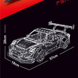 Afobrick TGL T5026A GT2RS-911 Silver Grey, view 5