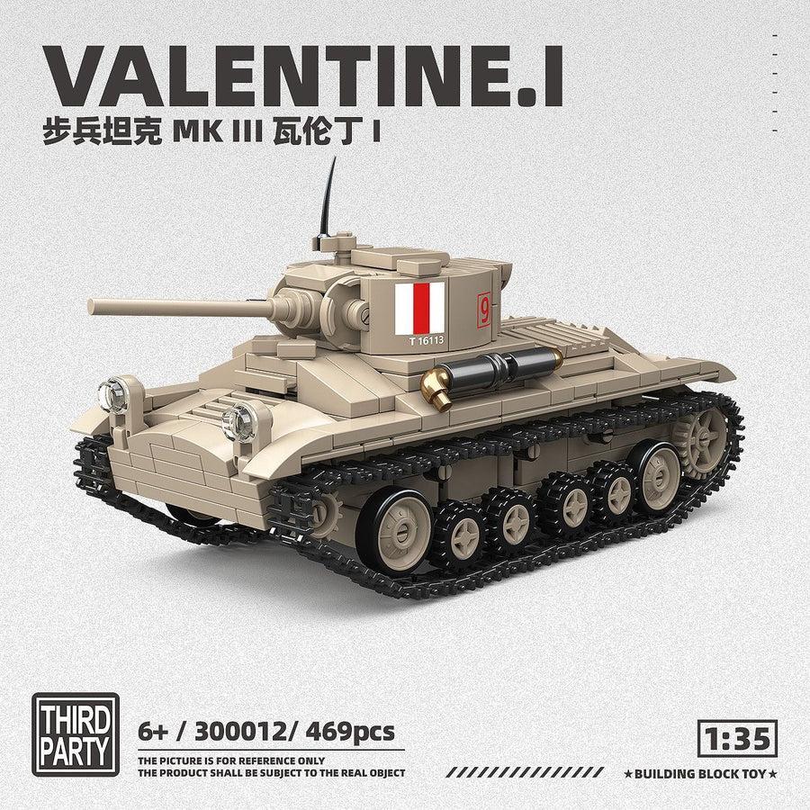 Afobrick Third Party 300012 infantry tank MK III VALENTINE.I