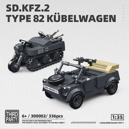 Afobrick Third Party 300002 Type 82 Sd.Kfz.2 Kubelwagen