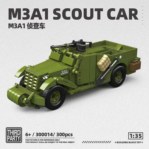Afobrick Third Party 300014 M3A1 SCOUT CAR