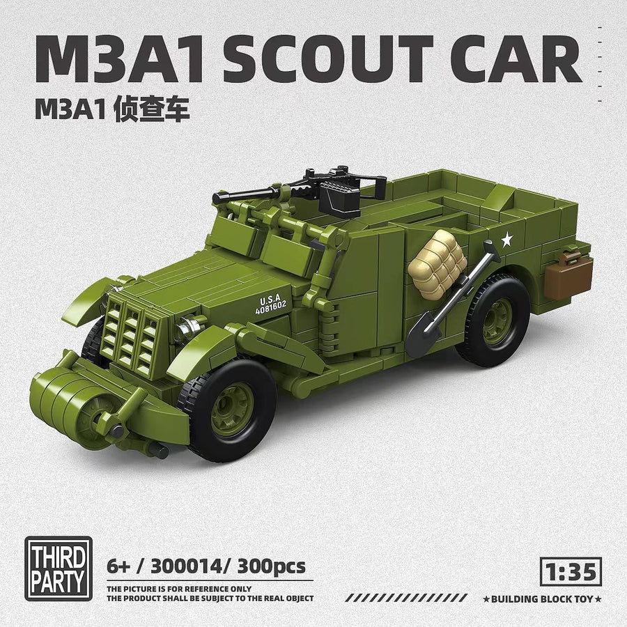 Afobrick Third Party 300014 M3A1 SCOUT CAR