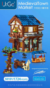 Afobrick URGE 50101 Medievaltown Market 1724pcs, view 3