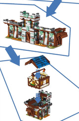 Afobrick URGE 50101 Medievaltown Market 1724pcs, view 6