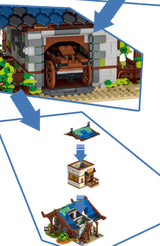 Afobrick URGE 50102 Medievaltown Barn 1725pcs, view 5