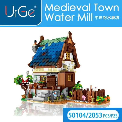 Afobrick URGE 50104 Medieval Town Water Mill 2053pcs
