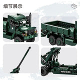Afobrick WANGE 4510 M35A2 Truck and M198 Howitzer, view 2