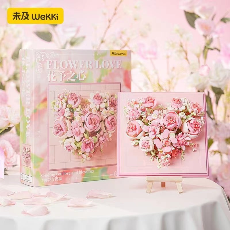 Afobrick Wekki 517207 Heart shaped 3-D Flower