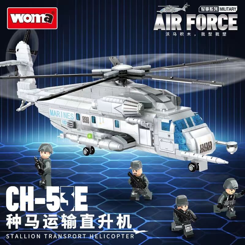 Afobrick WOMA C0898 CH53E Stallion Transport Helicopter