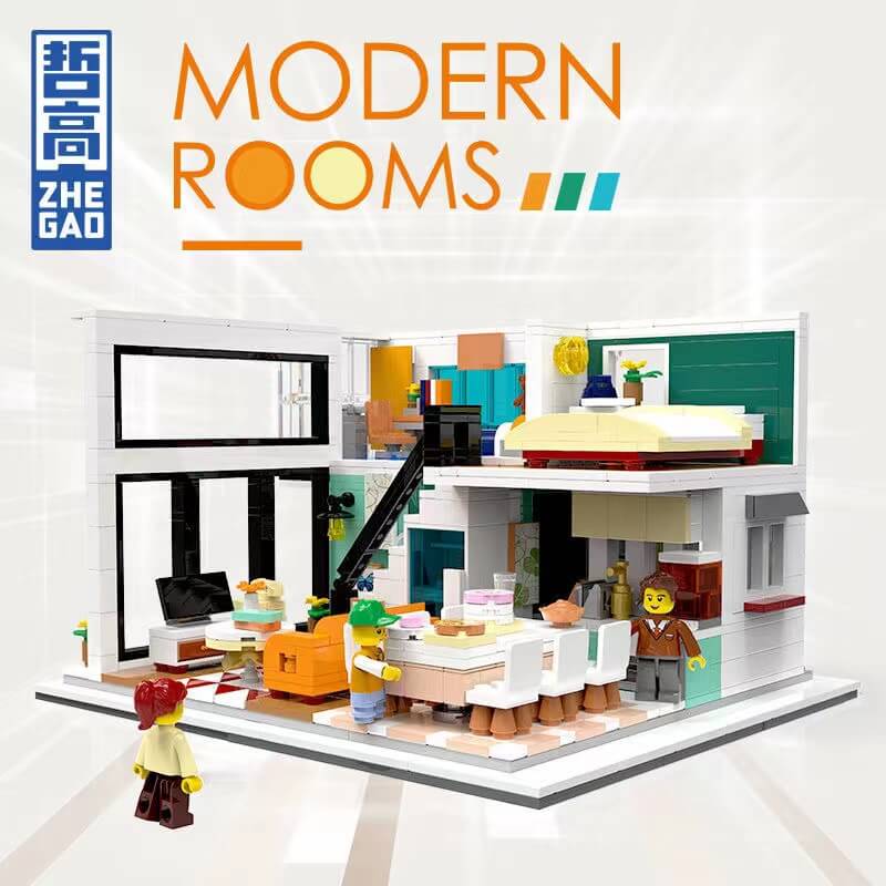 Afobrick ZHEGAO 00337 Modern Rooms 1167PCS