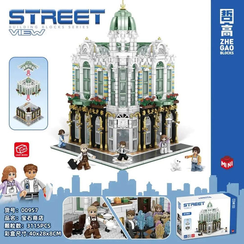 Afobrick ZHEGAO 00957 Modular Minerals Shop Mini Brick 3115pcs