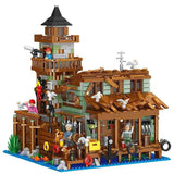 Afobrick ZHEGAO 00981 Fishing Village Cabin mini brick 1881pcs, view 3