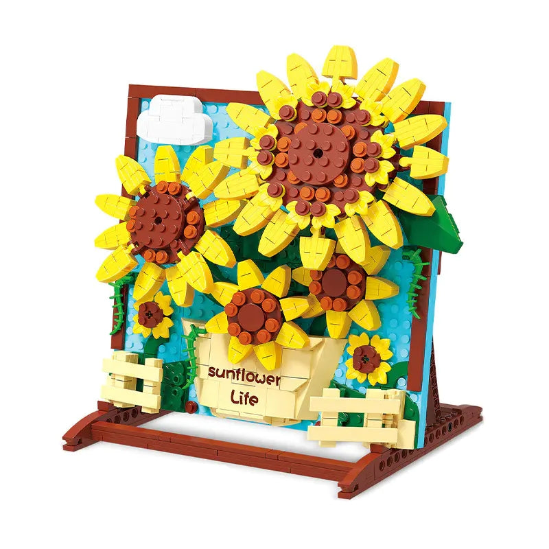 Afobrick ZHEGAO DZ1013 Painting Sunflower Life Mini Brick