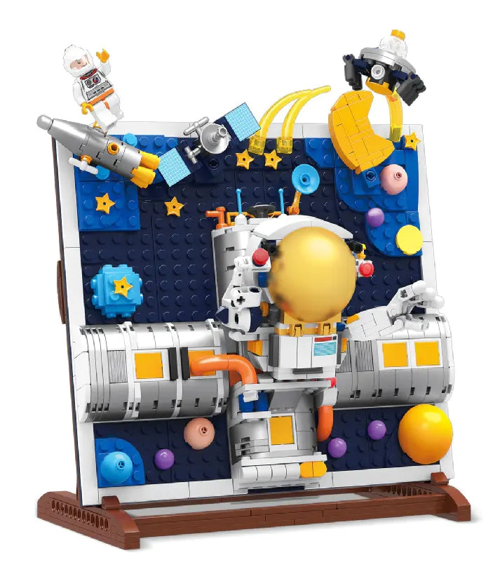 Afobrick ZHEGAO DZ1014 Painting Space Exploration Mini Brick