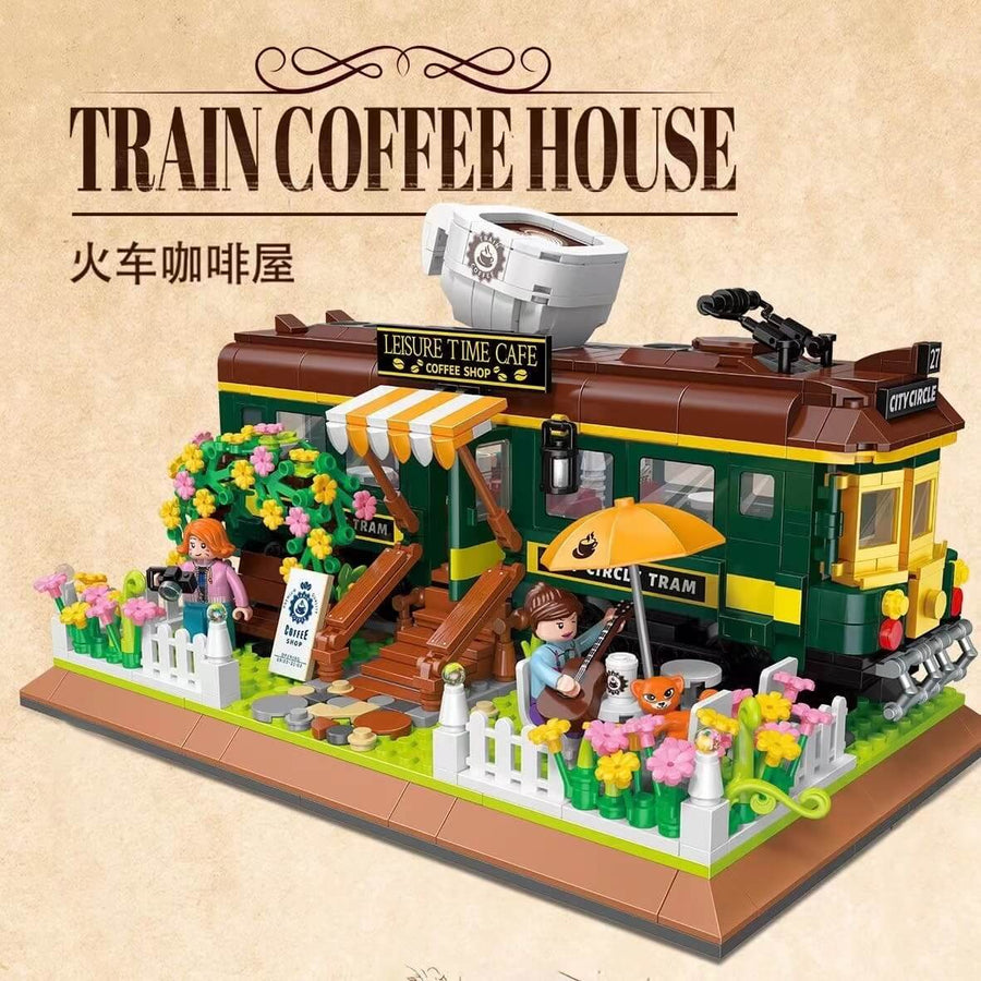 Afobrick ZHEGAO DZ6002 Train Coffee House MINI Brick