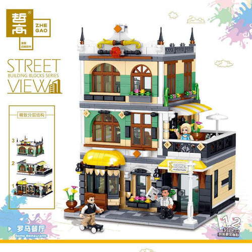 Afobrick ZHEGAO QL0936 Rome Restaurants 1186pcs